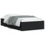 Cama con cajones madera de ingeniería negra 75x190 cm de , Camas y somieres - Ref: Foro24-3207330, Precio: 129,58 €, Descuent...