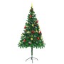 Árbol de Navidad preiluminado con luces y bolas verde 180 cm en Decoración Festiva y Estacional | Comprar online en Foru.es