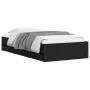 Cama con cajones madera de ingeniería negra 75x190 cm de , Camas y somieres - Ref: Foro24-3207330, Precio: 128,03 €, Descuent...