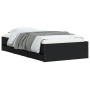 Cama con cajones madera de ingeniería negra 75x190 cm de , Camas y somieres - Ref: Foro24-3207330, Precio: 129,58 €, Descuent...