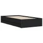 Cama con cajones madera de ingeniería negra 75x190 cm de , Camas y somieres - Ref: Foro24-3207330, Precio: 128,03 €, Descuent...