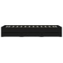 Cama con cajones madera de ingeniería negra 75x190 cm de , Camas y somieres - Ref: Foro24-3207330, Precio: 129,58 €, Descuent...