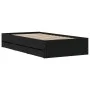Cama con cajones madera de ingeniería negra 75x190 cm de , Camas y somieres - Ref: Foro24-3207330, Precio: 128,03 €, Descuent...
