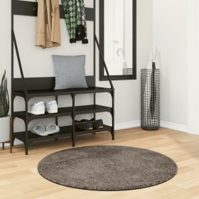 Alfombra pelo largo aspecto brillante ISTAN gris Ø 100 cm de , Alfombras - Ref: Foro24-375682, Precio: 30,78 €, Descuento: %