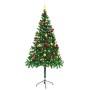 Árbol de Navidad preiluminado con luces y bolas verde 180 cm en Decoración Festiva y Estacional | Comprar online en Foru.es
