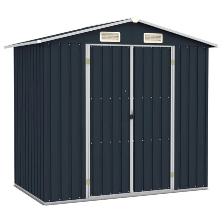 Cobertizo de jardín acero galvanizado antracita 205x129x183 cm de vidaXL, Cobertizos - Ref: Foro24-46299, Precio: 250,12 €, D...
