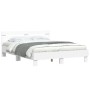Estructura de cama con cabecero y luces LED blanco 140x190 cm de , Camas y somieres - Ref: Foro24-3207560, Precio: 178,57 €, ...