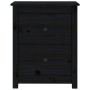 Mesitas de noche 2 uds madera maciza de pino negra 50x35x61,5cm de vidaXL, Mesitas de noche - Ref: Foro24-813688, Precio: 115...