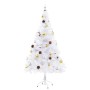 Árbol de Navidad preiluminado con luces y bolas blanco 150 cm en Decoración Festiva y Estacional | Comprar online en Foru.es
