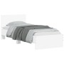 Estructura de cama con cabecero y luces LED blanco 90x190 cm de , Camas y somieres - Ref: Foro24-838834, Precio: 114,60 €, De...