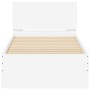 Estructura de cama con cabecero y luces LED blanco 90x190 cm de , Camas y somieres - Ref: Foro24-838834, Precio: 114,60 €, De...