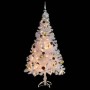 Árbol de Navidad preiluminado con luces y bolas blanco 150 cm en Decoración Festiva y Estacional | Comprar online en Foru.es