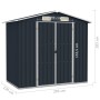 Cobertizo de jardín acero galvanizado antracita 205x129x183 cm de vidaXL, Cobertizos - Ref: Foro24-46299, Precio: 266,45 €, D...