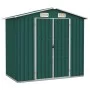 Cobertizo de jardín acero galvanizado verde 205x129x183 cm de vidaXL, Cobertizos - Ref: Foro24-46297, Precio: 235,19 €, Descu...