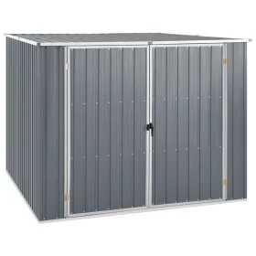 Garden shed gray galvanized steel 195x198x159 cm by vidaXL, Sheds - Ref: Foro24-46254, Price: 269,19 €, Discount: %