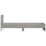 Bed frame headboard LED lights Sonoma gray 75x190 cm by , Beds and slatted bases - Ref: Foro24-838846, Price: 110,41 €, Disco...