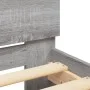 Bed frame headboard LED lights Sonoma gray 75x190 cm by , Beds and slatted bases - Ref: Foro24-838846, Price: 110,41 €, Disco...