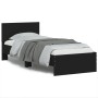 Estructura de cama con cabecero y luces LED negro 75x190 cm de , Camas y somieres - Ref: Foro24-838842, Precio: 111,73 €, Des...