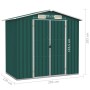 Cobertizo de jardín acero galvanizado verde 205x129x183 cm de vidaXL, Cobertizos - Ref: Foro24-46297, Precio: 245,28 €, Descu...