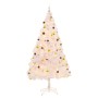 Árbol de Navidad preiluminado con luces y bolas blanco 210 cm en Decoración Festiva y Estacional | Comprar online en Foru.es