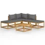 Gartenmöbel- und Kissenset 6-teilig aus massivem Akazienholz von vidaXL, Gartensets - Ref: Foro24-45913, Preis: 613,18 €, Rab...
