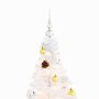 Árbol de Navidad preiluminado con luces y bolas blanco 210 cm en Decoración Festiva y Estacional | Comprar online en Foru.es