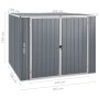 Cobertizo de jardín acero galvanizado gris 195x198x159 cm de vidaXL, Cobertizos - Ref: Foro24-46254, Precio: 254,49 €, Descue...