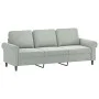 Juego de sofás con cojines 3 piezas terciopelo gris claro de , Sofás - Ref: Foro24-3202190, Precio: 781,16 €, Descuento: %
