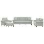 Juego de sofás con cojines 4 piezas terciopelo gris claro de , Sofás - Ref: Foro24-3202200, Precio: 837,27 €, Descuento: %