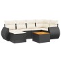 Set de comedor de jardín 7 pzas y cojines ratán sintético negro de , Conjuntos de jardín - Ref: Foro24-3257435, Precio: 426,4...