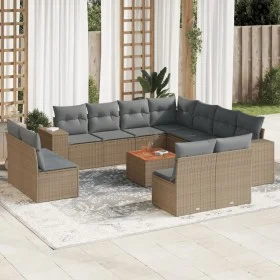 Set de sofás de jardín 12 pzas y cojines ratán sintético marrón de , Conjuntos de jardín - Ref: Foro24-3257837, Precio: 785,3...