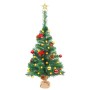 Árbol de Navidad preiluminado con luces y bolas verde 64 cm en Decoración Festiva y Estacional | Comprar online en Foru.es