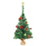 Árbol de Navidad preiluminado con luces y bolas verde 64 cm en Decoración Festiva y Estacional | Comprar online en Foru.es
