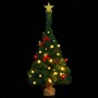 Árbol de Navidad preiluminado con luces y bolas verde 64 cm en Decoración Festiva y Estacional | Comprar online en Foru.es
