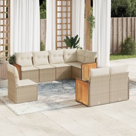 Juego de sofás de jardín con cojines beige 8 pzas ratán PE de , Conjuntos de jardín - Ref: Foro24-3260245, Precio: 576,82 €, ...