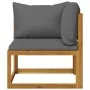 Gartenmöbel- und Kissenset 6-teilig aus massivem Akazienholz von vidaXL, Gartensets - Ref: Foro24-45913, Preis: 613,18 €, Rab...