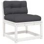 Set sofás jardín 5 pzas con cojines madera maciza pino blanco de , Conjuntos de jardín - Ref: Foro24-3216976, Precio: 585,10 ...
