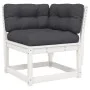 Set sofás jardín 5 pzas con cojines madera maciza pino blanco de , Conjuntos de jardín - Ref: Foro24-3216976, Precio: 585,10 ...