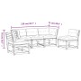 Set sofás jardín 5 pzas con cojines madera maciza pino blanco de , Conjuntos de jardín - Ref: Foro24-3216976, Precio: 592,33 ...