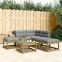 Set de sofás jardín 5 pzas con cojines madera pino impregnada de , Conjuntos de jardín - Ref: Foro24-3216969, Precio: 459,84 ...