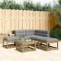 Set de sofás jardín 5 pzas con cojines madera pino impregnada de , Conjuntos de jardín - Ref: Foro24-3216969, Precio: 466,70 ...