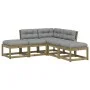 Set de sofás jardín 5 pzas con cojines madera pino impregnada de , Conjuntos de jardín - Ref: Foro24-3216969, Precio: 459,84 ...