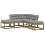 Set de sofás jardín 5 pzas con cojines madera pino impregnada de , Conjuntos de jardín - Ref: Foro24-3216969, Precio: 466,70 ...