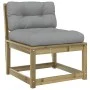 Set de sofás jardín 5 pzas con cojines madera pino impregnada de , Conjuntos de jardín - Ref: Foro24-3216969, Precio: 459,84 ...