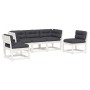 Set sofás jardín 5 pzas con cojines madera maciza pino blanco de , Conjuntos de jardín - Ref: Foro24-3216981, Precio: 577,96 ...