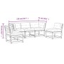 Set sofás jardín 5 pzas con cojines madera maciza pino blanco de , Conjuntos de jardín - Ref: Foro24-3216981, Precio: 577,96 ...