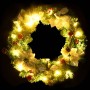 Corona de Navidad con luces LED PVC verde 60 cm en Decoración Festiva y Estacional | Comprar online en Foru.es