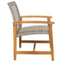 Sillas de jardín 2 uds madera de acacia y ratán sintético gris de , Sofás modulares de exterior - Ref: Foro24-367596, Precio:...