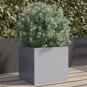 Jardinera de acero galvanizado plateado 32x30x29 cm de , Maceteros y jardineras - Ref: Foro24-841545, Precio: 29,46 €, Descue...