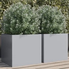 Jardineras 2 unidades acero galvanizado plateado 42x40x39 cm de , Maceteros y jardineras - Ref: Foro24-841558, Precio: 60,88 ...